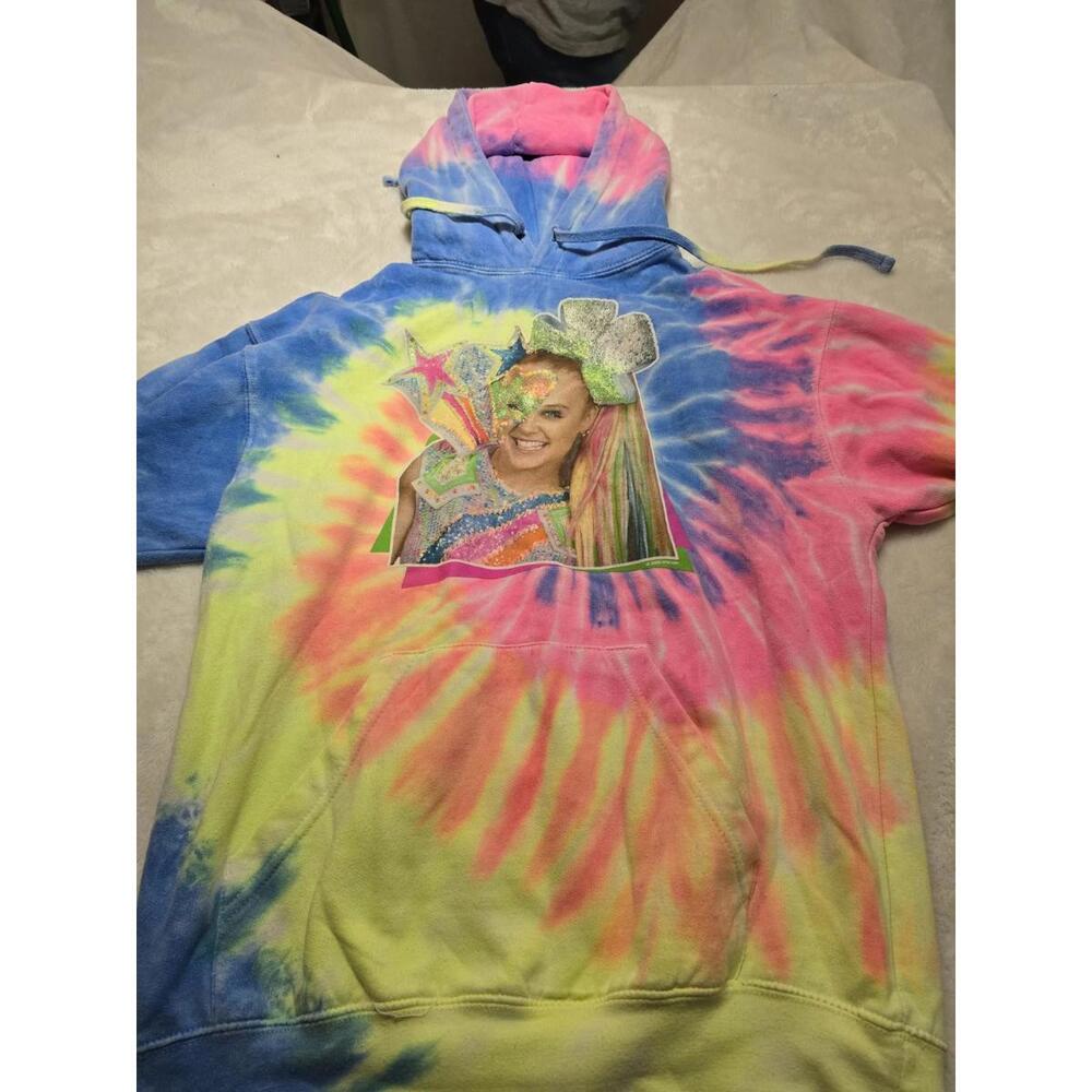 HOODIE JOJO SIWA D.R.E.A.M. TOUR SWEATSHIRT TIE DYE SIZE (S) CONCERT YOUTH